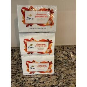 Dove Set of 3 Bar Soap Cinnamon Pumpkin Pie 4 Bar per pack